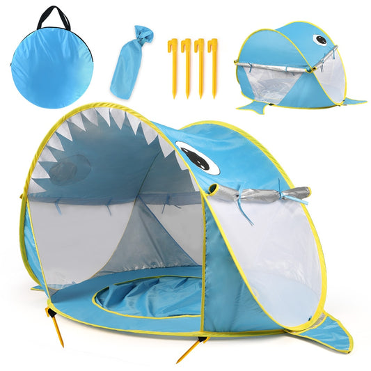 Baby Beach Tent Uv-Protecting Sunshelter With a Pool Baby Kids Beach Tent Pop Up Portable Shade Pool UV Protection Sun Shelter
