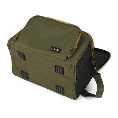 Lixada Fishing Bag Portable Multifunction Canvas Fishing Lure Reel Shoulder Waist Backpack Bag for Carp Pesca 37 * 25 * 25cm