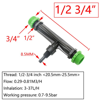 Irrigation Venturi Fertilizer Injector Male 3/4 1/2 1" 1.5" Automatic Fertilizer Kit Irrigation Venturi Mixer Injectors 1pcs