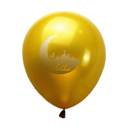 10pcs Transparent EID MUBARAK Decor Balloons Ramadan and Eid Decoration Muslim Islamic Decor Gold Balloon Ramadan Party Supplies