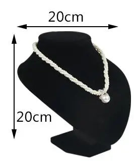 Model Bust Show Exhibitor 6 Options Black Velvet Jewelry Display Necklace Pendants Mannequin Jewelry Stand Organizer