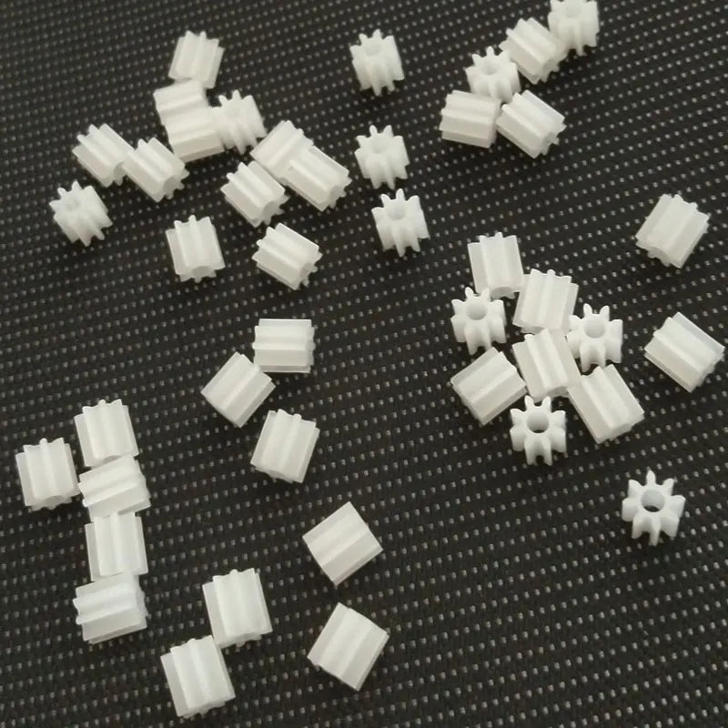 10pc DIY Toy Motor Gear 130Motor 0.5M 2mm Nylon Copper Shaft 8t/9t/12t/15t MINI 4wd Motor Gear Box Gear Reducer Gearbox RC Parts