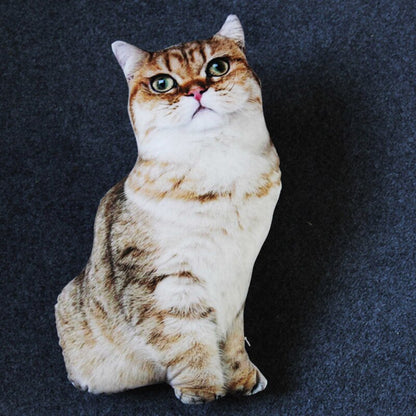 1PCS 50CM 3D Simulation Cat Plush Stuffed Soft Pillow Cute Lifelike Dog Sofa Bedroom Cushion Kids Toys Home Decoration