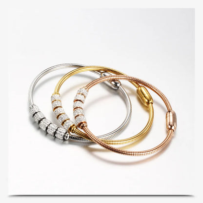 Drop Shipping Fashion Woman Bracelet and Bangles With Magnetic Clasp Women Stainless Steel Bracelet Bangles Jewelry