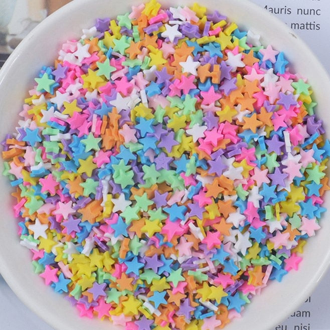 100g/Bag Slime Clay Sprinkles Filler Toys Accessories Candy Fake Cake Dessert Mud Decoration