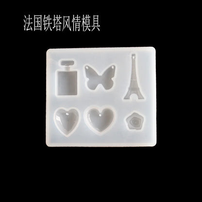 1PC Transparent Manual Three Cubic Resin Molds Pendant DIY Silicone Mold Dried Flower Jewelry Tools Accessories