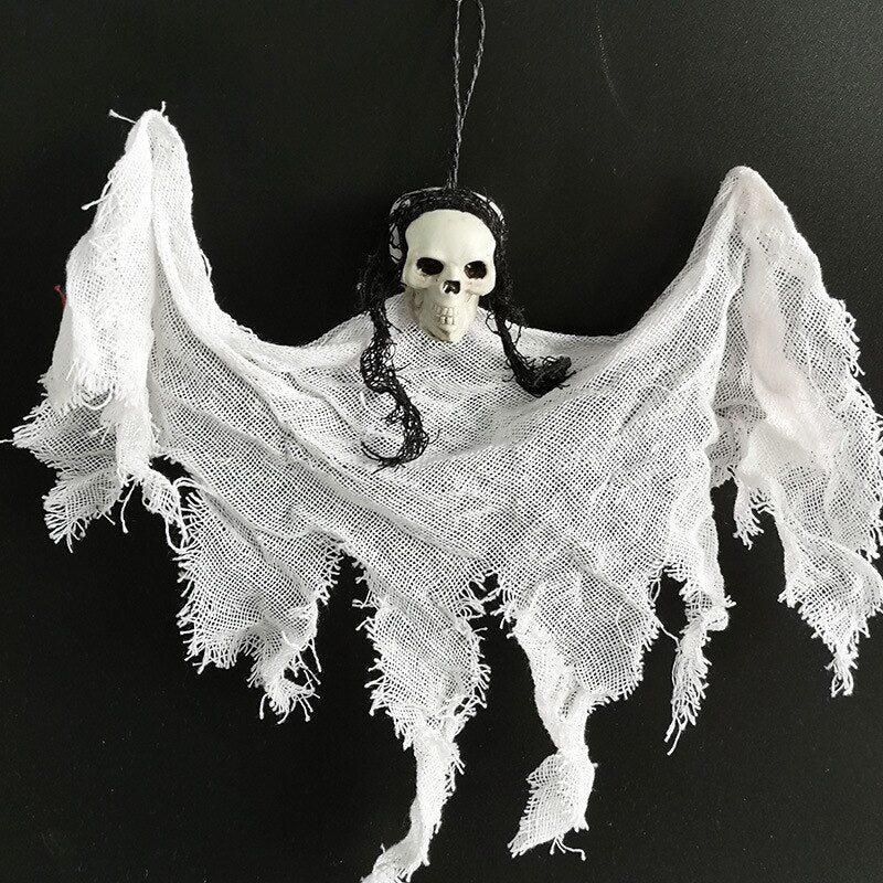 Horror Halloween Hanging Skeleton Decorations Linen Hanging Ghost Haunted House Scary Props Halloween Home Garden Party Supplies