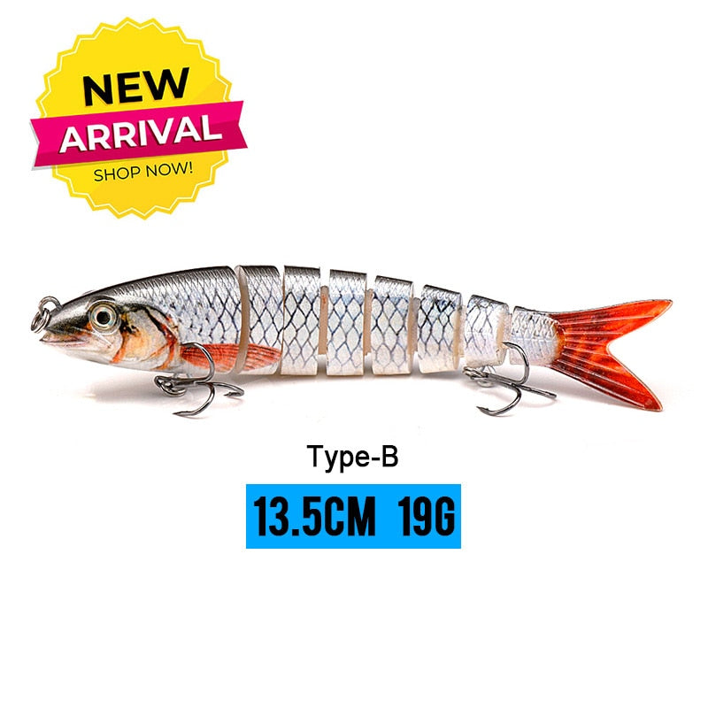 VTAVTA 10/14cm Sinking Wobblers Fishing Lures Jointed Crankbait Swimbait 8 Segment Hard Artificial Bait for Fishing Tackle Lure