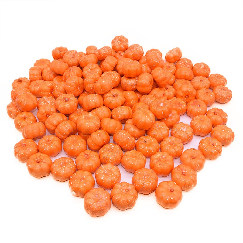 25Pcs Mini Artificial Pumpkin Fake Simulation Vegetabl Happy Halloween Decoration for Home Halloween Props DIY Crafts