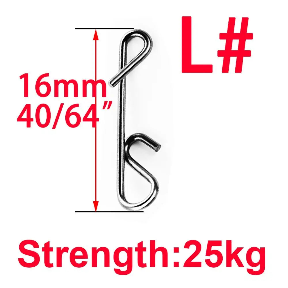 50pcs/Box Fishing Line Wire Connector Braid Knotless Connectors Fishing Barrel Swivel Accessory Fish Tackle Hook Lure Pin Tool