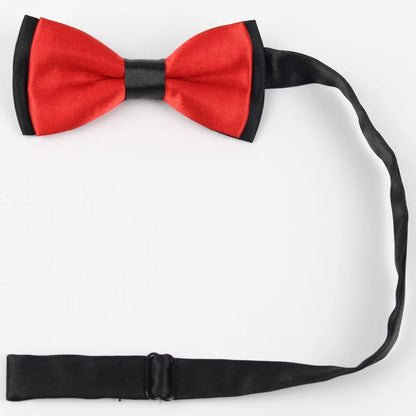 Classic Kid Suit Neckwear Baby Boy's Girls Fashion Solid Color Adjustable BowtiE Chlidren Two Tone Pet Dog Cat Bow Tie