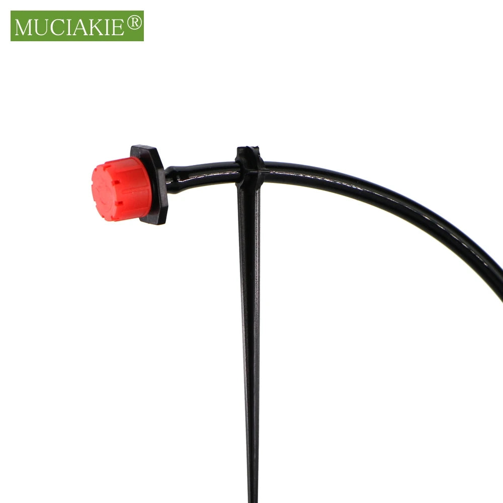 MUCIAKIE 11cm 20cm 1/4'' Fixed Stake Support Holder PVC Hose Drip for 4/7mm Watering Flowerpot Fitting Irrigation Home Garden