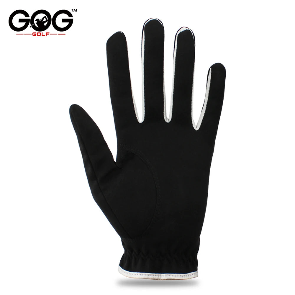 Pack of 10 PCS Men's Golf Gloves Breathable Black Soft Fabric Brand GOG Golf Glove Left Hand Drop Ship