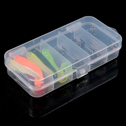 60pcs/Lot Sea Fishing Hook With Soft Lures 2#1#1/0#2/0#3/0# Carp Snap Fishing Big Hooks Tackles Accessories Fish Hook With Box