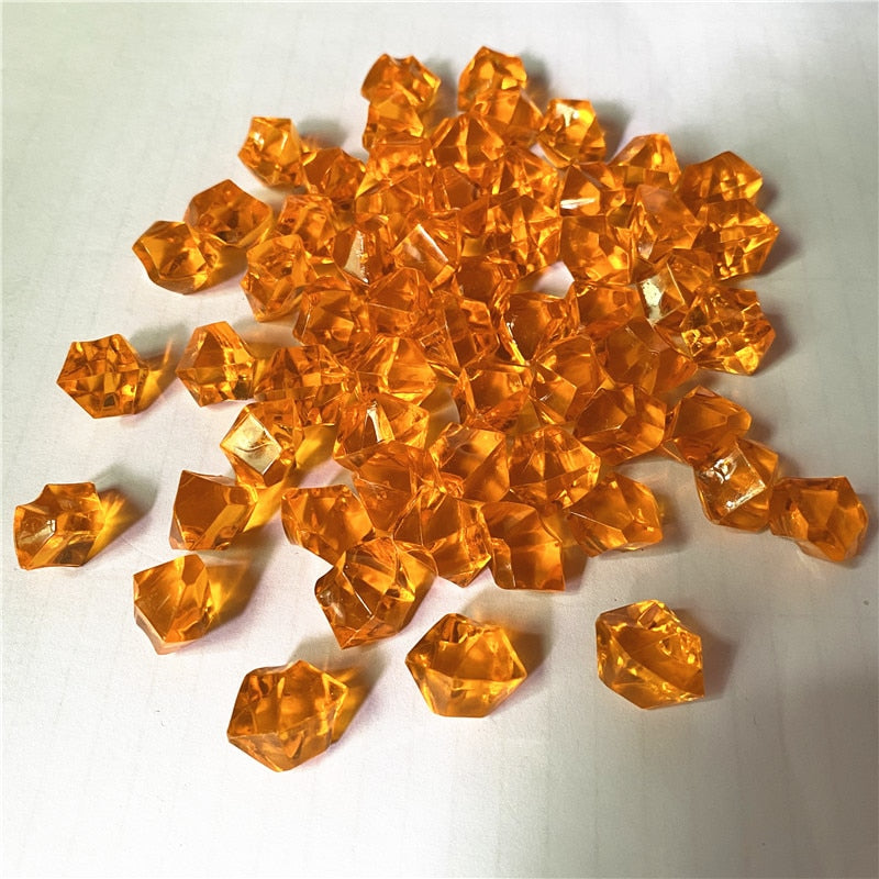 50PCS 14*11mm Acrylic Transparent Pawn Irregular Diamond Stone Chessman Game Pieces for Board Games Accessories 22 Colors