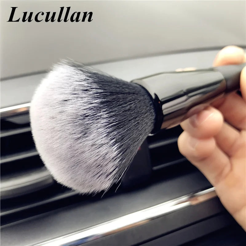 Lucullan 20CM Lengthen Version Super Soft White Hair Cleaning Brush Interior Electrostatic Dust Remove Tools for Detail Factory