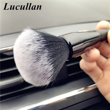 Lucullan 20CM Lengthen Version Super Soft White Hair Cleaning Brush Interior Electrostatic Dust Remove Tools for Detail Factory