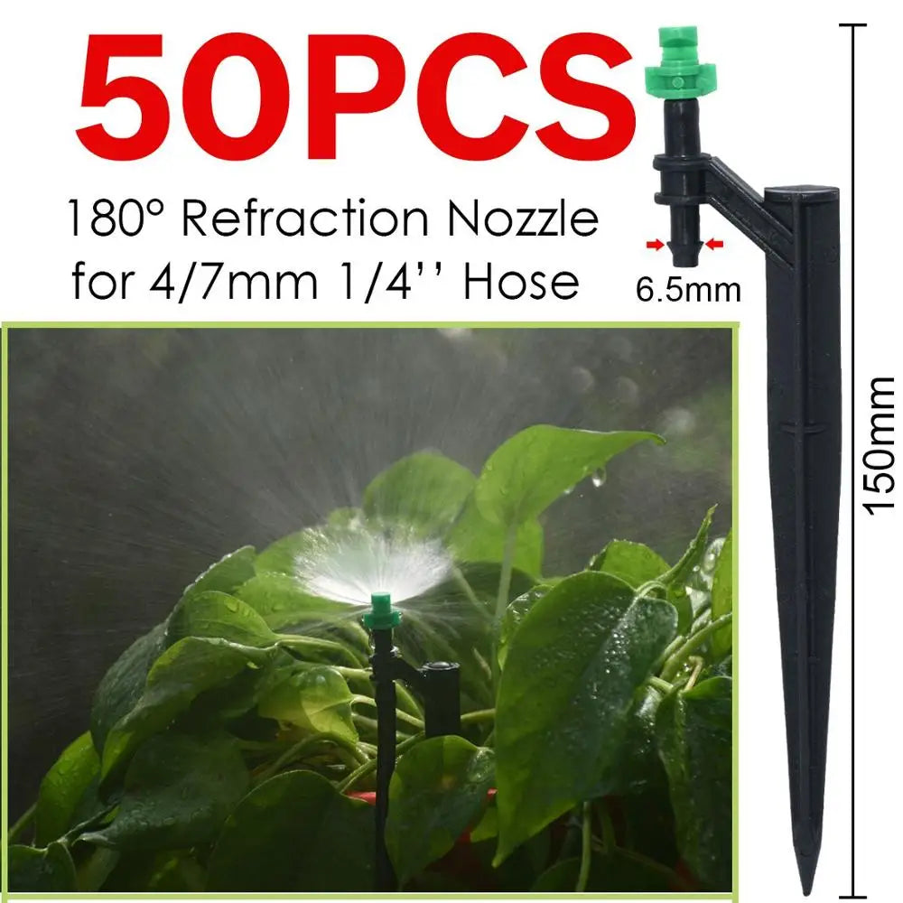 KESLA Garden Watering Drip Irrigation Adjustable Sprinkler 360 Degree Dripper Inserting Ground Fit 4/7mm Hose Greenhouses Yard