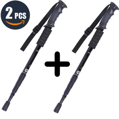 VILEAD Nordic Stick Adjustable Retractable Cane Outdoor Portable Travel Hiking Trekking Poles 2 Pcs 50-105cm