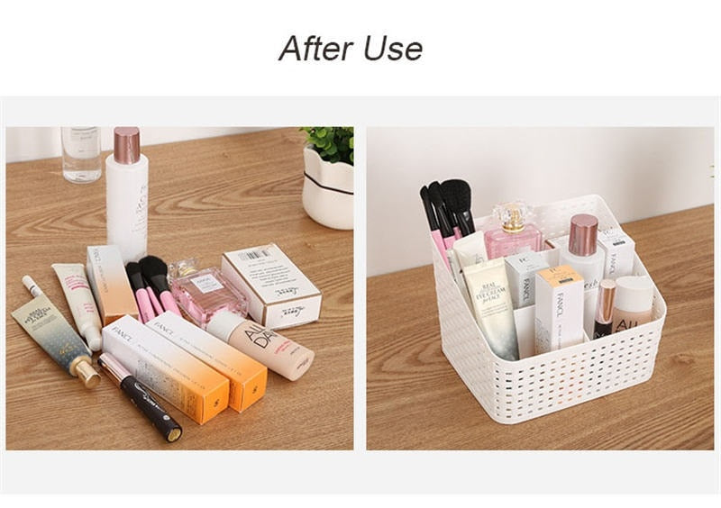 WBBOOMING Makeup Organizer Box for Cosmetics Desk Office Storage Skincare Case Lipstick Case Sundries Jewelry Organizer Box