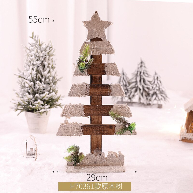 Creative Christmas Wooden Decorative House Pendant Simulation Street Light Model Light Christmas Party Home Decoration Navidad