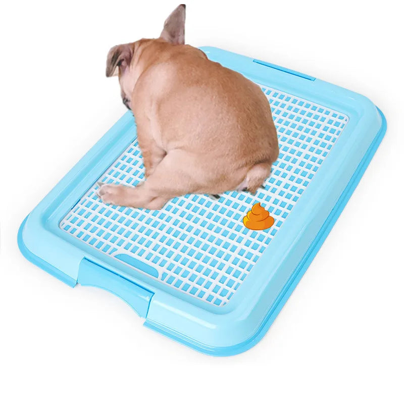 Reusable Puppy Dog Training Mesh Toilet Cat Dog Tray Pet Plastic Toilet Box Non-Slip Indoor Litter Box for Small Medium Dogs
