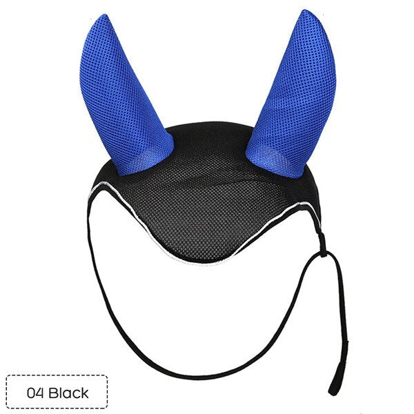 Horse Riding Breathable Meshed Horse Ear Cover Equestrian Horse Equipment Fly Mask Bonnet Net Ear Masks Protector Horse Care