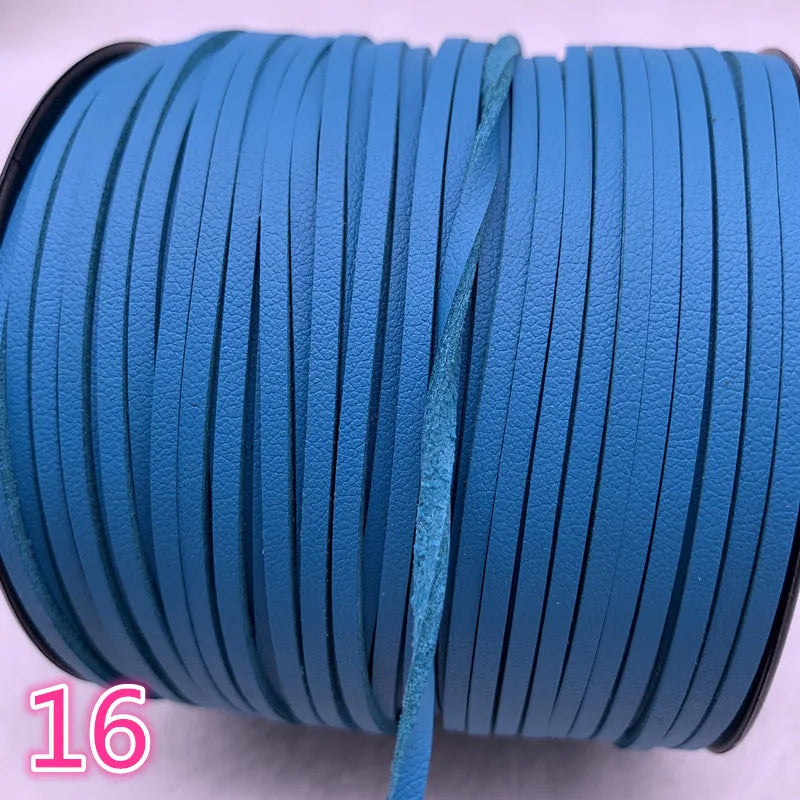 NEW 5yards/Lot 3mm Double Sided Suede Braided Cord Korean Velvet Leather Handmade Beading Bracelet Jewelry String