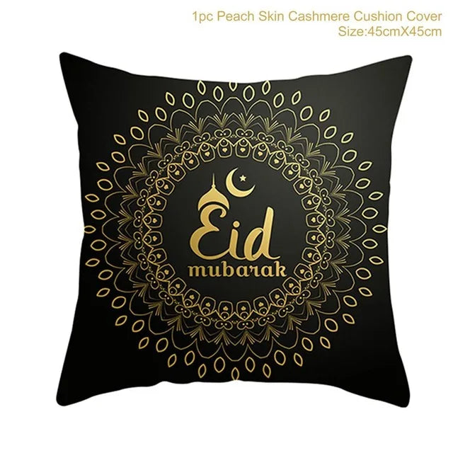 Ramadan MUBARAK Cushion Cover Eid Mubarak Decoration Islamic Muslim Party Favors Islam Eid Al Adha Ramadan Kareem 45x45cm