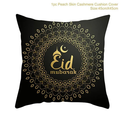 Ramadan MUBARAK Cushion Cover Eid Mubarak Decoration Islamic Muslim Party Favors Islam Eid Al Adha Ramadan Kareem 45x45cm
