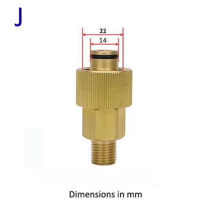 Pressure Washer Gun Lance Bayonet Adapter Snow Foam Lance Adapter High Pressure Car Washer Foam Gun Nozzle Connector for Karcher