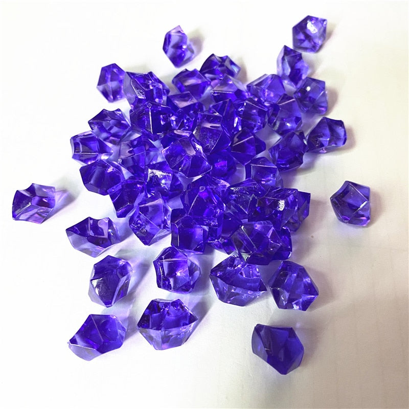50PCS 14*11mm Acrylic Transparent Pawn Irregular Diamond Stone Chessman Game Pieces for Board Games Accessories 22 Colors