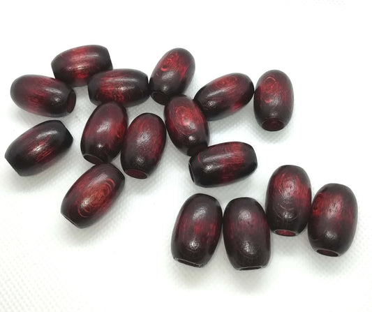 10 pcs  Large oval drum shape  macrame beads