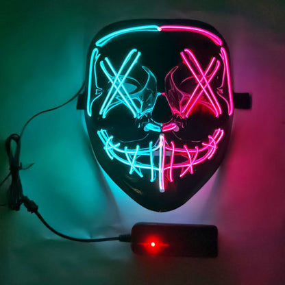 2022 Halloween Mask LED Light Up Mask Scary Mask for Festival Cosplay Halloween Costume Masquerade Parties,Carnival