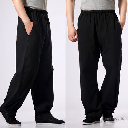 100% Cotton Kung Fu Tai Chi Pants Wushu Martial Arts Wing Chun Clothing Training Trousers