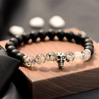 Buddhism Yoga Balance Bracelet Men Bileklik Black Matte Natural Stone Beads Bracelet for Women Braclet Jewelry AB216