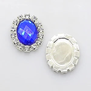 YWXINXI 10Pcs Hot Selling 16*20mm Oval Diy Jewelry Accessories Rhinestone Board Wedding Invitation Clothing Accessories