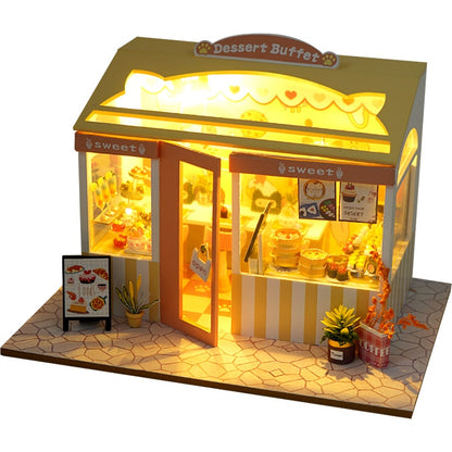 CUTEBEE Doll House Miniature DIY Dollhouse With Furnitures Wooden House Casa Diorama Toys for Children Birthday