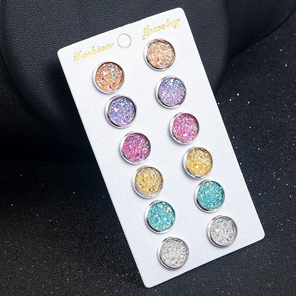 Crystal Simulated Pearl Earrings Set Women Jewelry Accessories Piercing Ball Stud Earring Kit Bijouteria Brincos
