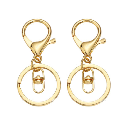 Louleur Key Chain Key Ring Keychain Bronze Rhodium Gold Color 28mm Long Round Split Keyrings DIY Jewelry Making