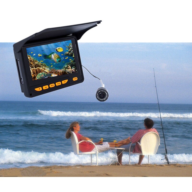 Fish Finder 20M 30M HD 1000TVL Underwater Ice Fishing Fish Camera Video 4.3" LCD 8pcs IR  150 Degrees Angle Sunvisor Fishfinder