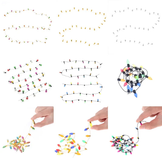 1/12 Scale 1 String of Fake Lights Christmas Good Decoration Dollhouse Miniature Mini Furniture Accessories String Lights