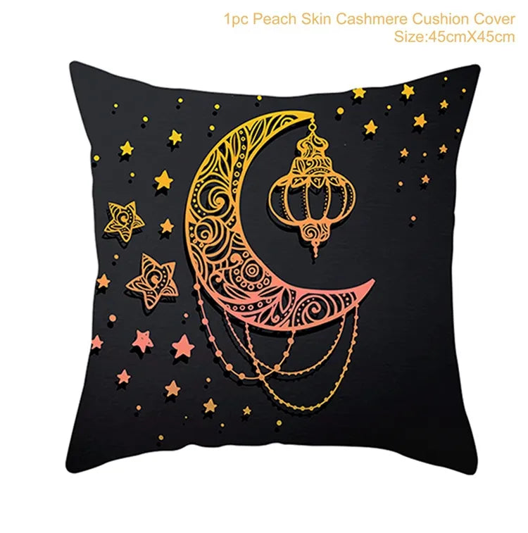 EID Mubarak Cushion Cover Ramadan Decoration for Home Ramadan Kareem Mubarak Muslim Islamic Party Supplies EID Pillowcase