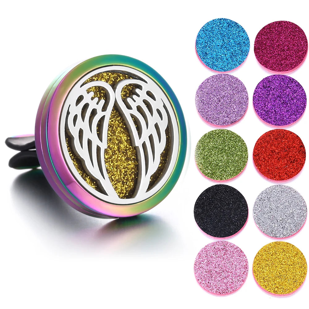 New Aromatherapy Jewelry Car Perfume Air Freshener Car Clip Tree of Life Aroma Essential Oil Diffuser Necklace Locket Pendants