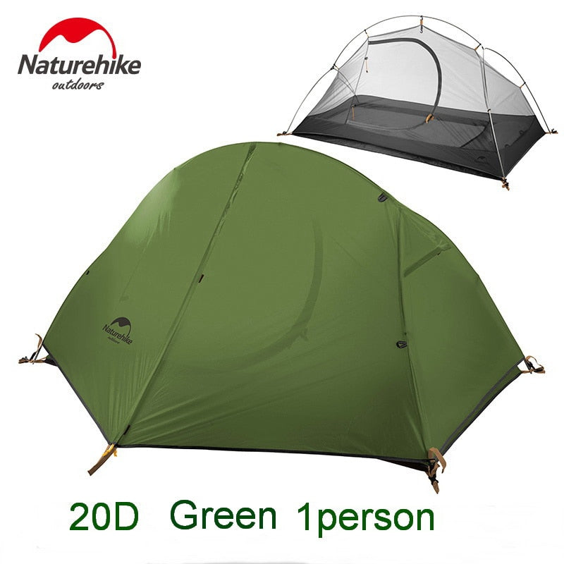 Naturehike Ultralight 1Person Camping Tent Outdoor 2 People Backpacking Trekking Hiking Cycling Single Tents Waterproof PU4000