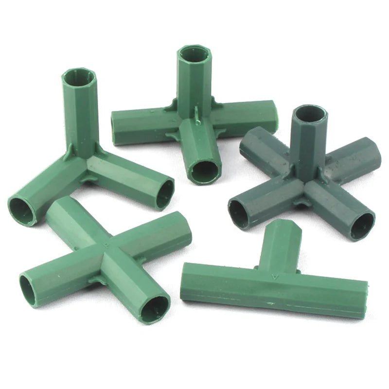 2pcs 11 16mm Plastic Gardening Pillar Connectors Vegetable Climbing Plants Brackets Trellis Awnings Pipe Pole Connect Joints
