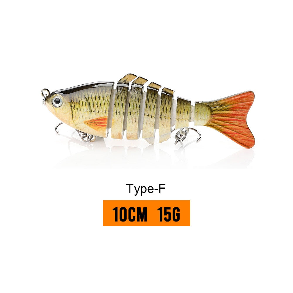 VTAVTA 10/14cm Sinking Wobblers Fishing Lures Jointed Crankbait Swimbait 8 Segment Hard Artificial Bait for Fishing Tackle Lure
