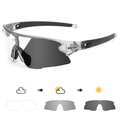 SCVCN Photochromic Bicycle Glasses Men’s Women Sports Runing Cycling Sunglasses UV400 Fishing Eyewear Mtb Bike Bicycle Goggles