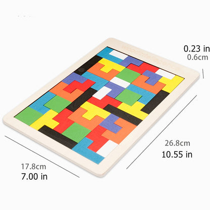 1PCS Wooden Jigsaw Puzzles Baby Toy Tangram Montessori Materials Educational Toys for Children Bricks Kids Learning Toys
