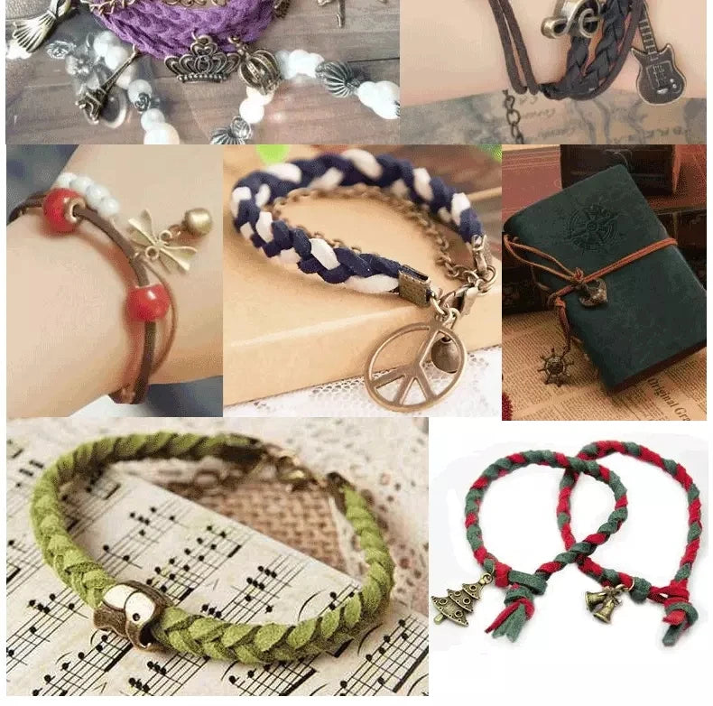 NEW 5yards/Lot 3mm Double Sided Suede Braided Cord Korean Velvet Leather Handmade Beading Bracelet Jewelry String